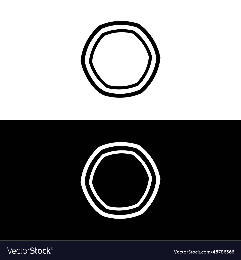 Circle logo template icon silhouette