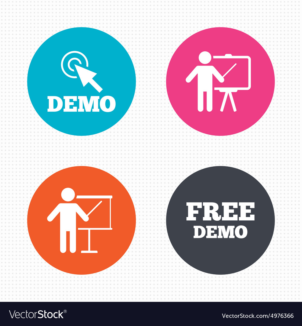 Demo with cursor icon presentation billboard