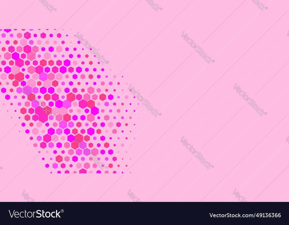 Geometric multi size hexagon with color