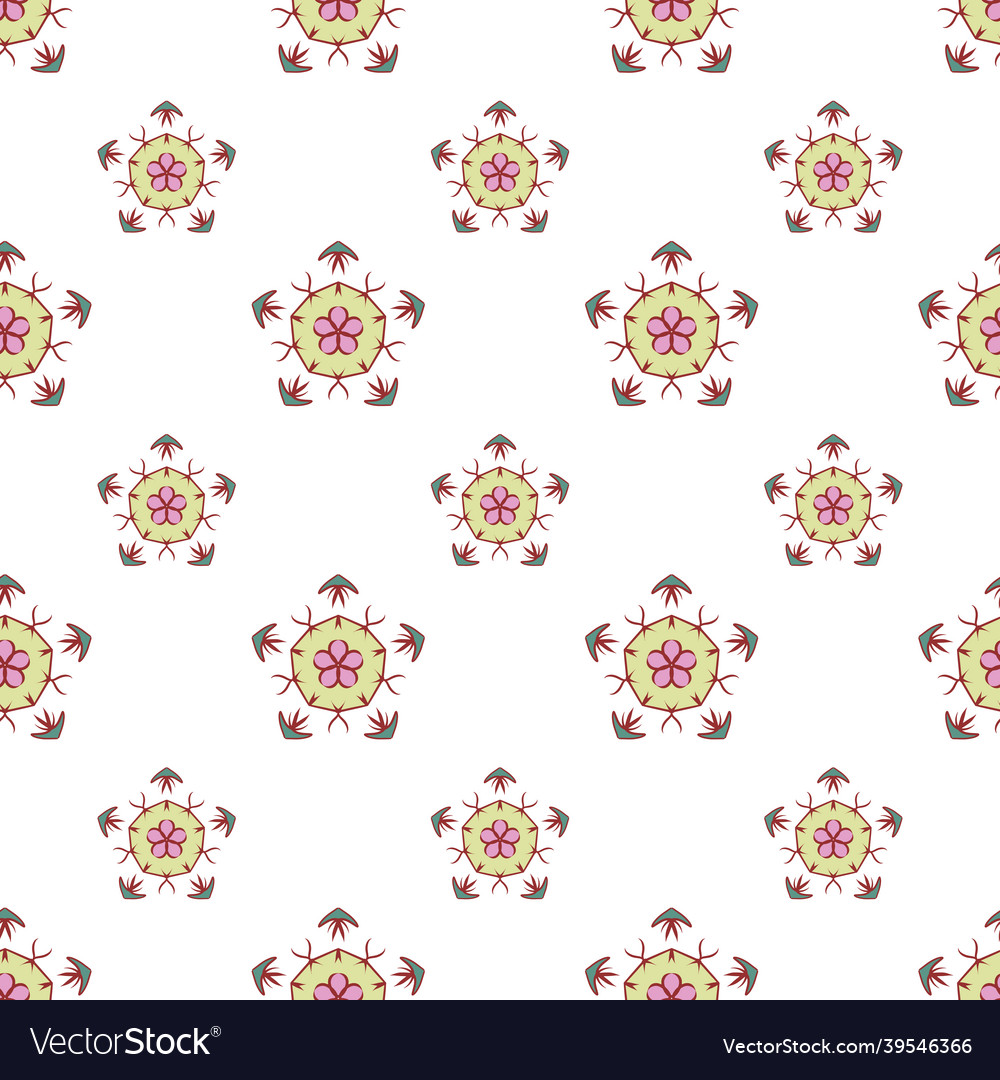 Hand-drawn multicolor repeat pattern vector image Hand-drawn multicolor repeat pattern
