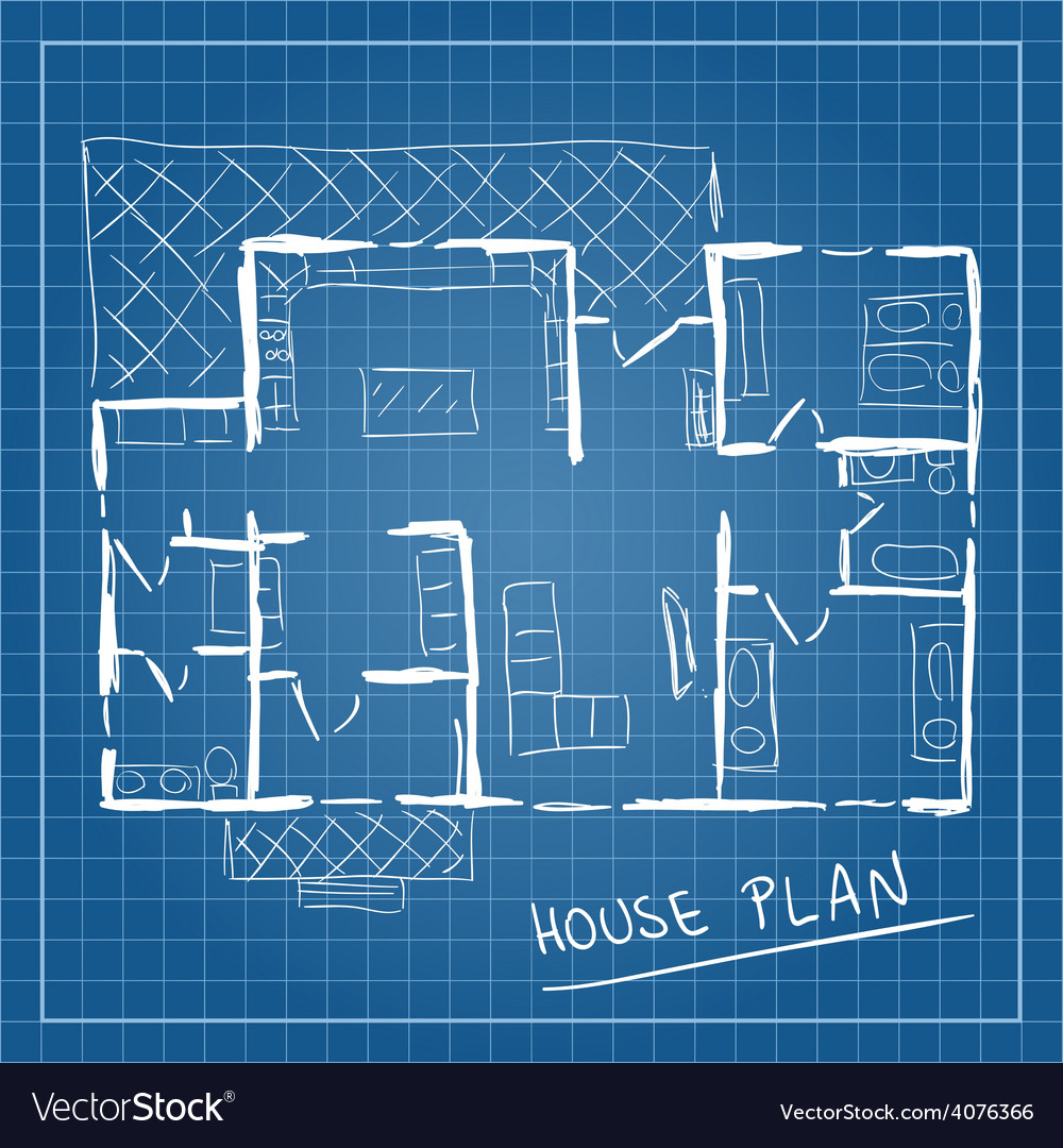 house-plan-blueprint-doodle-royalty-free-vector-image