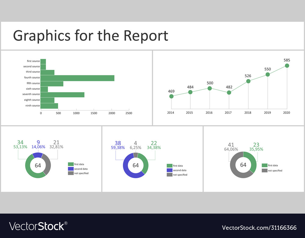 Infographic template for report with timeline bar