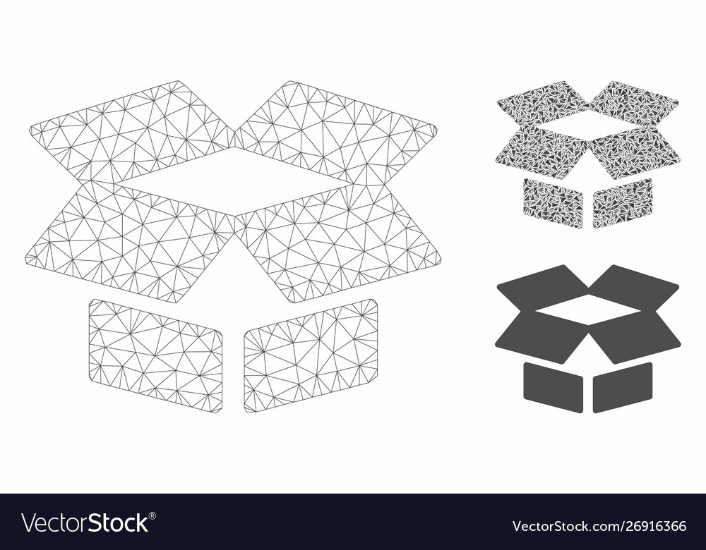 Open box mesh carcass model and triangle