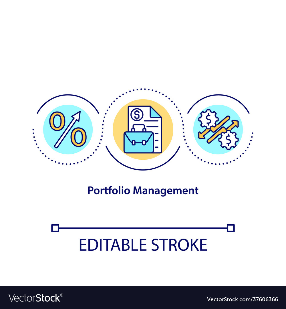 Portfolio management concept icon