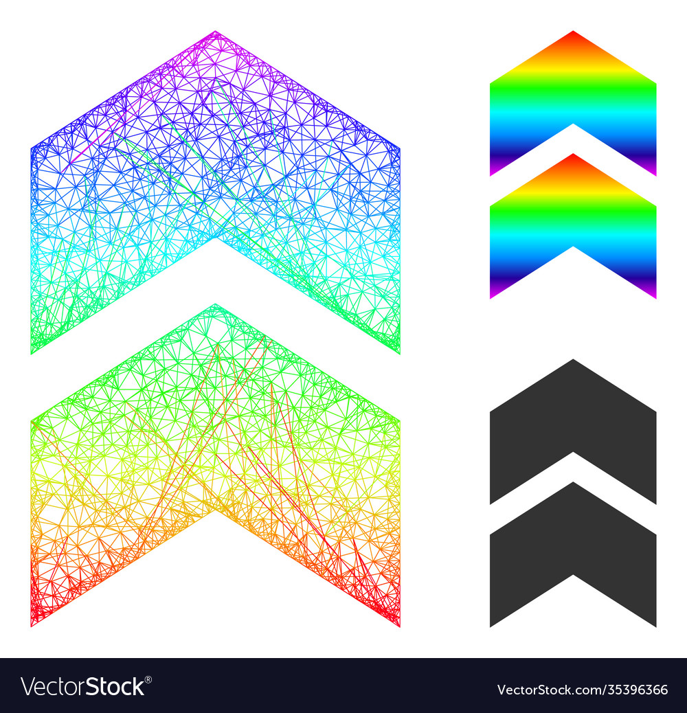 Rainbow network gradient shift up icon vector image Rainbow network gradient shift up icon