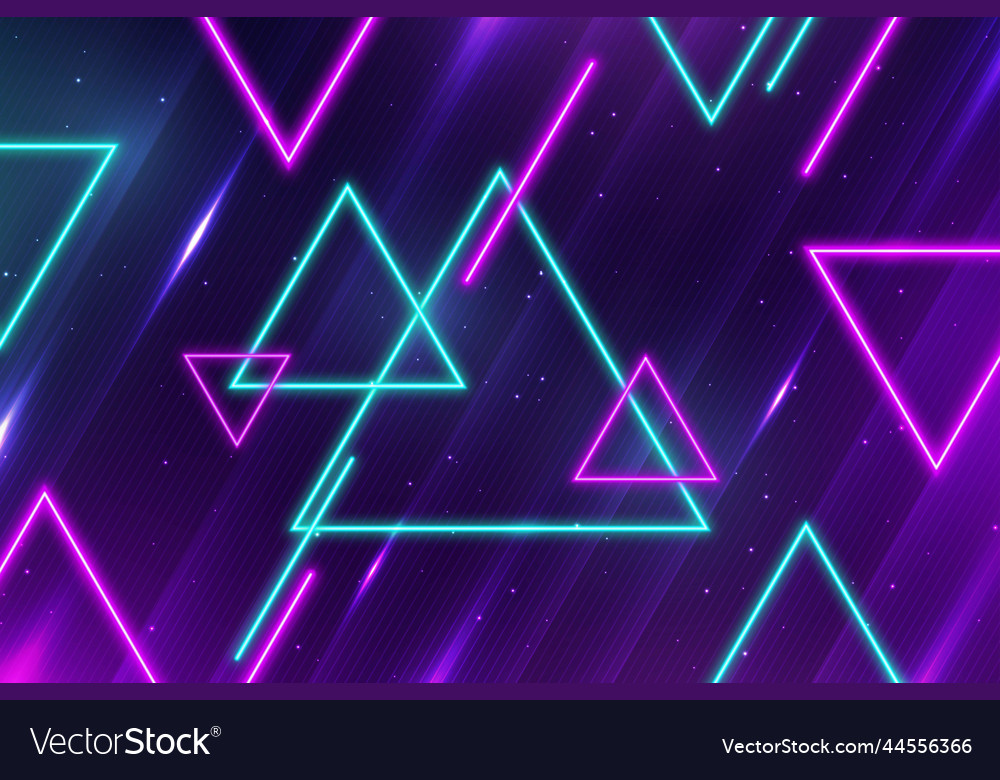 Realistic neon lights lines background design