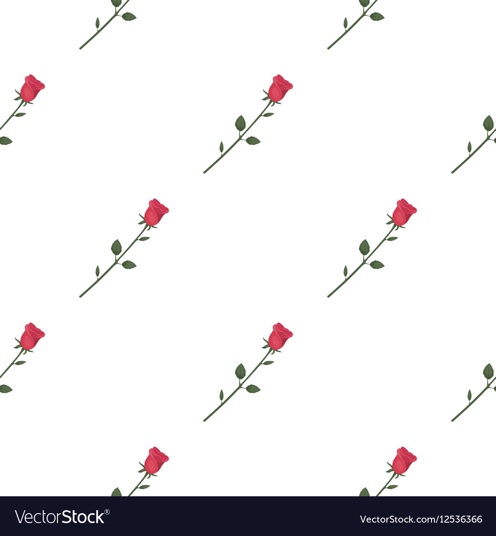 Rose icon in cartoon style isolated on white