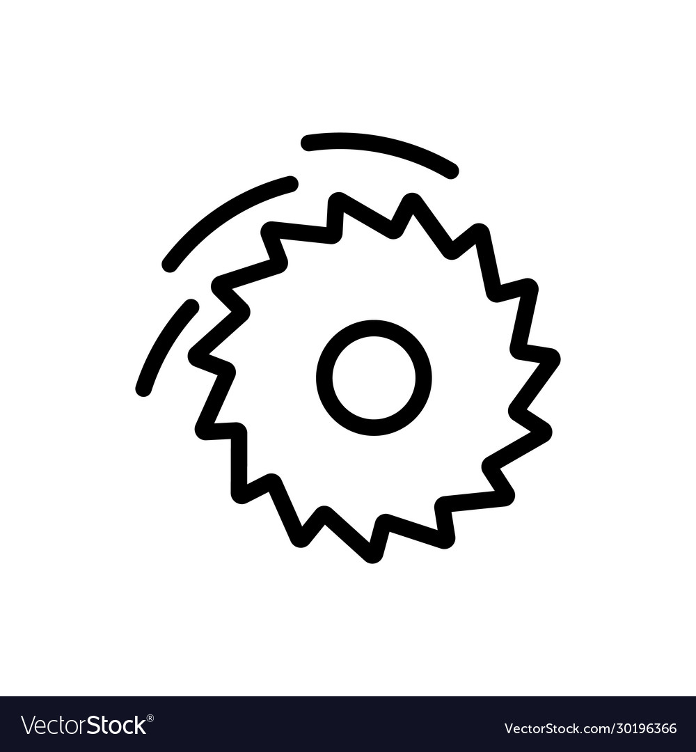 Saw a circular disc icon outline