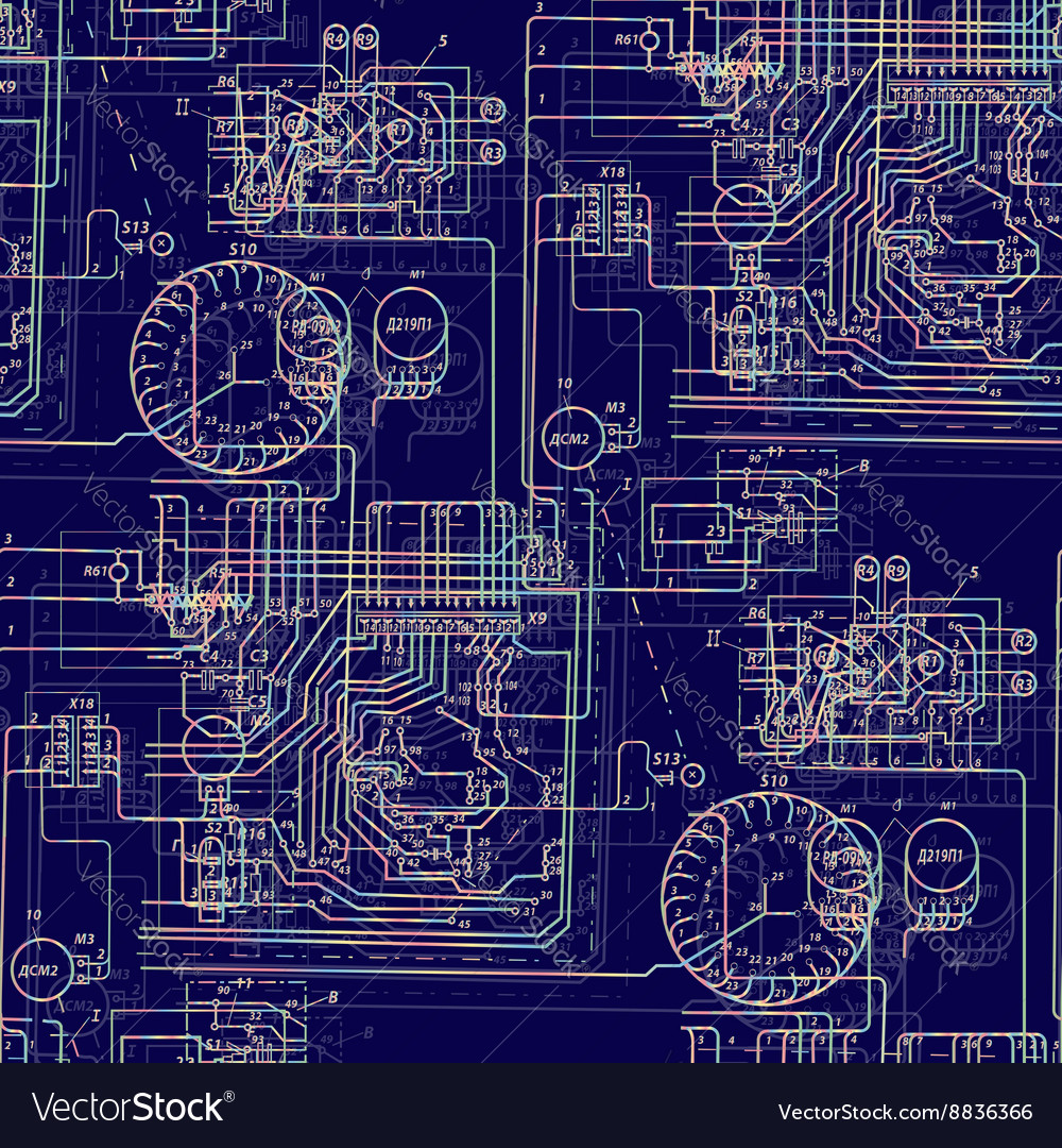 Seamless abstract pattern technology luminous