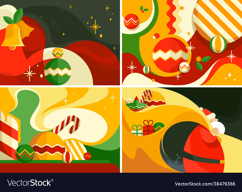 Set christmas banners vector image Set christmas banners