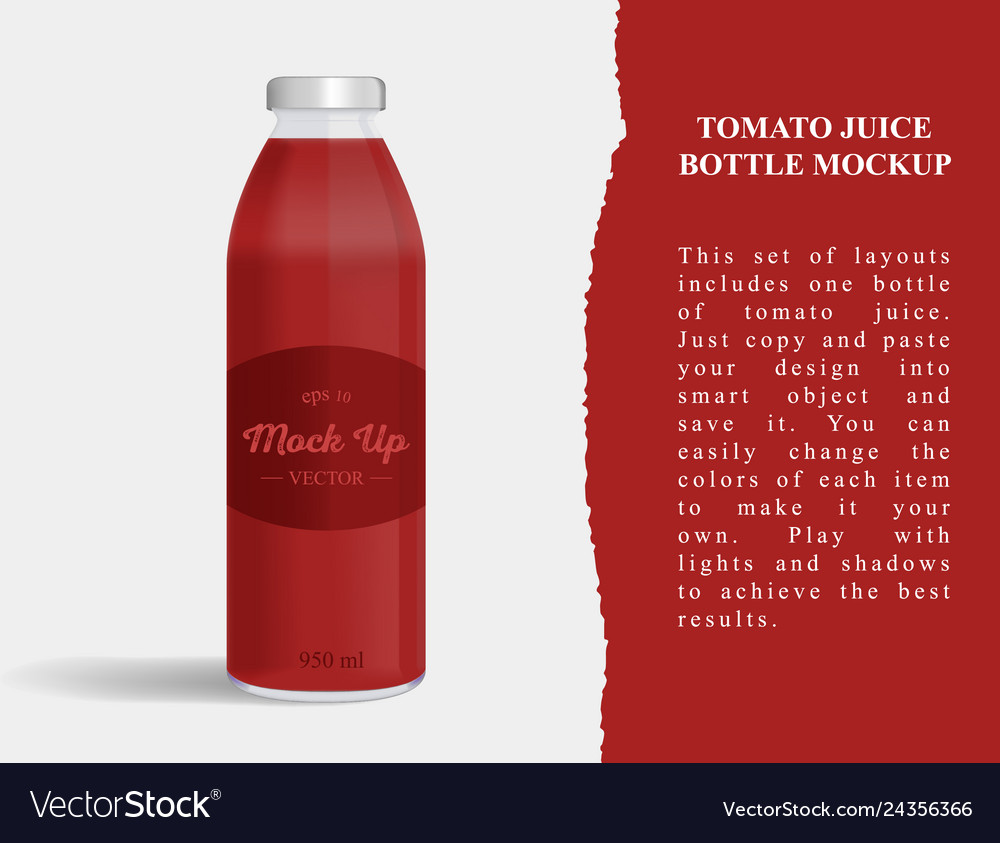 Tomato bottle juice mockup