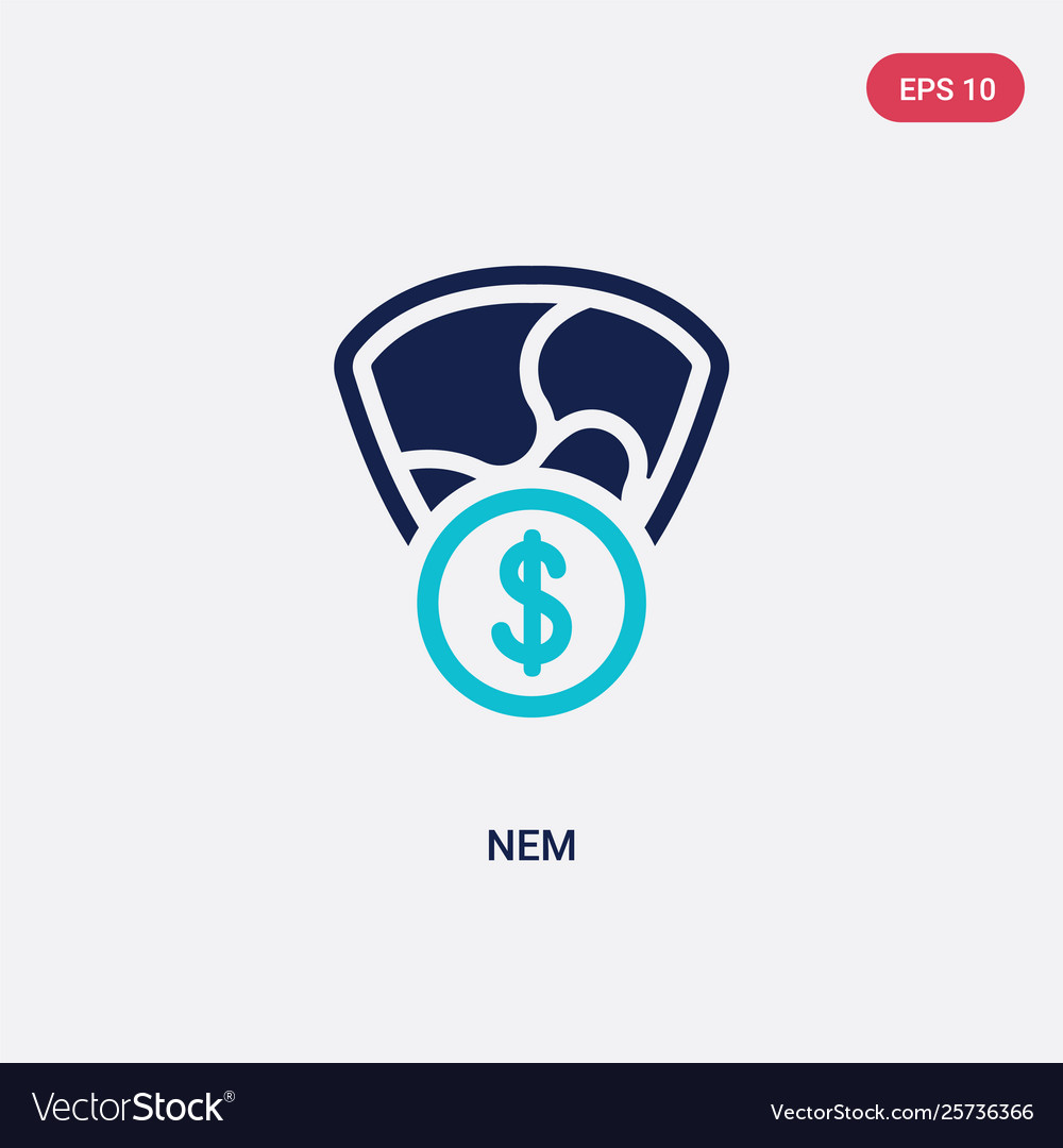 Two color nem icon from blockchain concept vector image Two color nem icon from blockchain concept