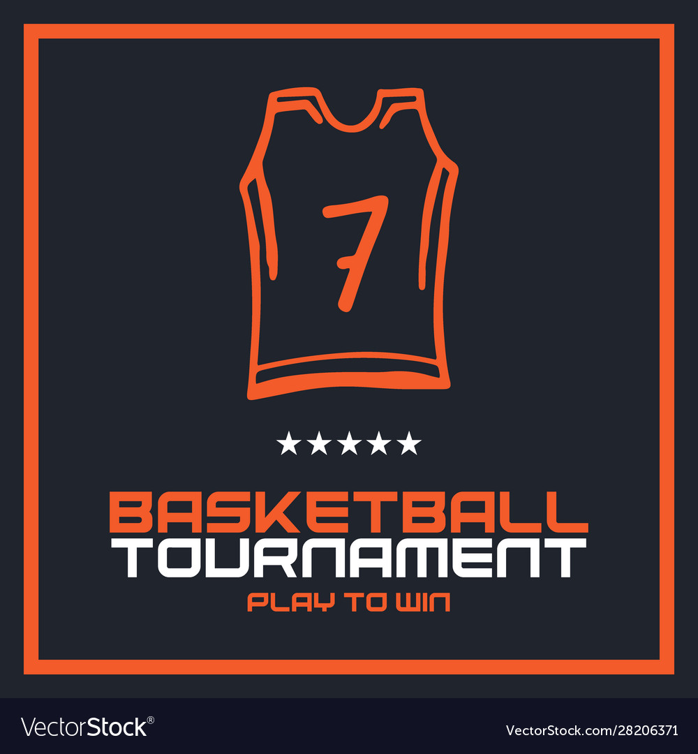 Basketball Tournament Banner Modern Sports Vector Image
