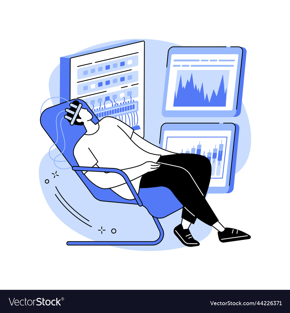 Brain-computer interface isolated cartoon vector image Brain-computer interface isolated cartoon