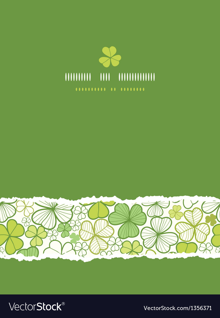 Clover line art vertical seamless pattern