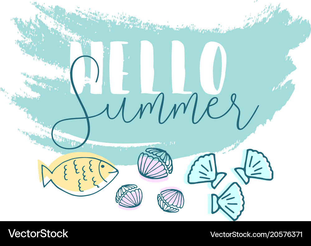 Hello summer Royalty Free Vector Image - VectorStock