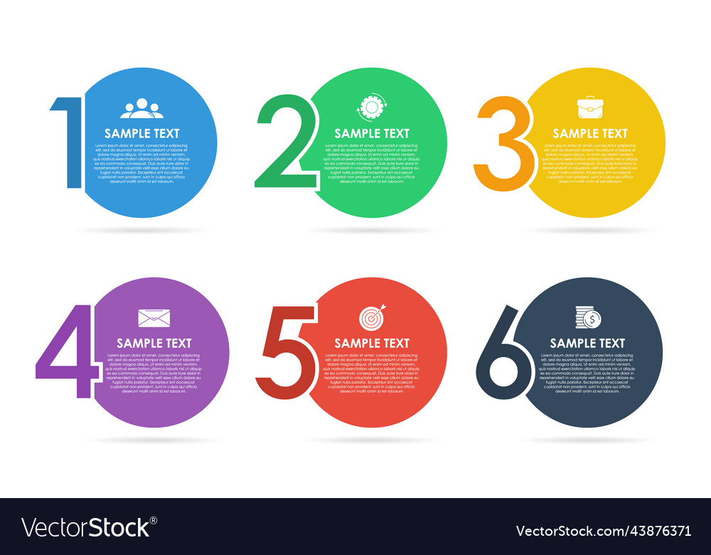 Infographic template with numbers vector image Infographic template with numbers