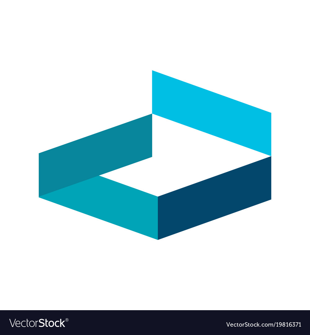 Open fragment hexagonal block symbol design