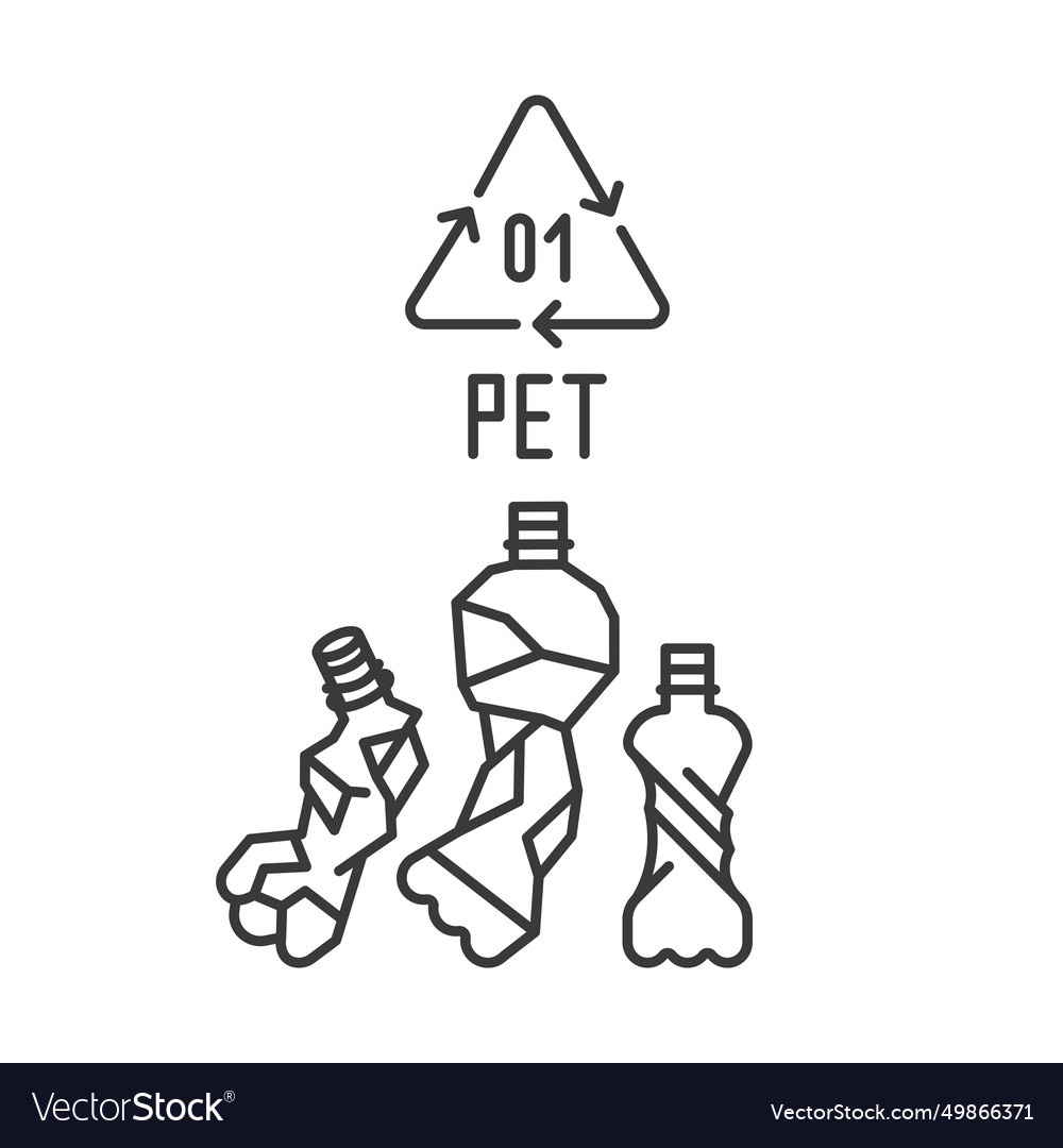 Pet recycling plastic bottles ready to recycle Vector Image