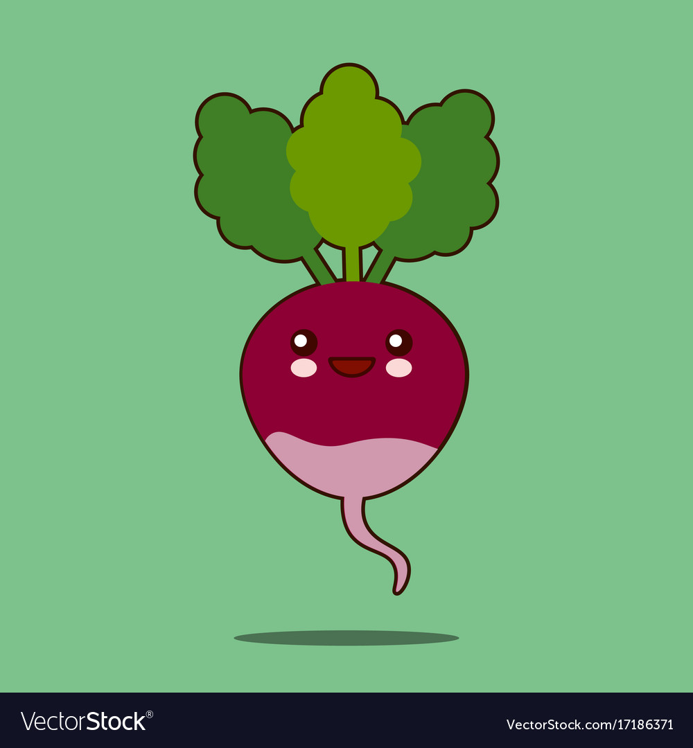 Smiling Beet Cartoon