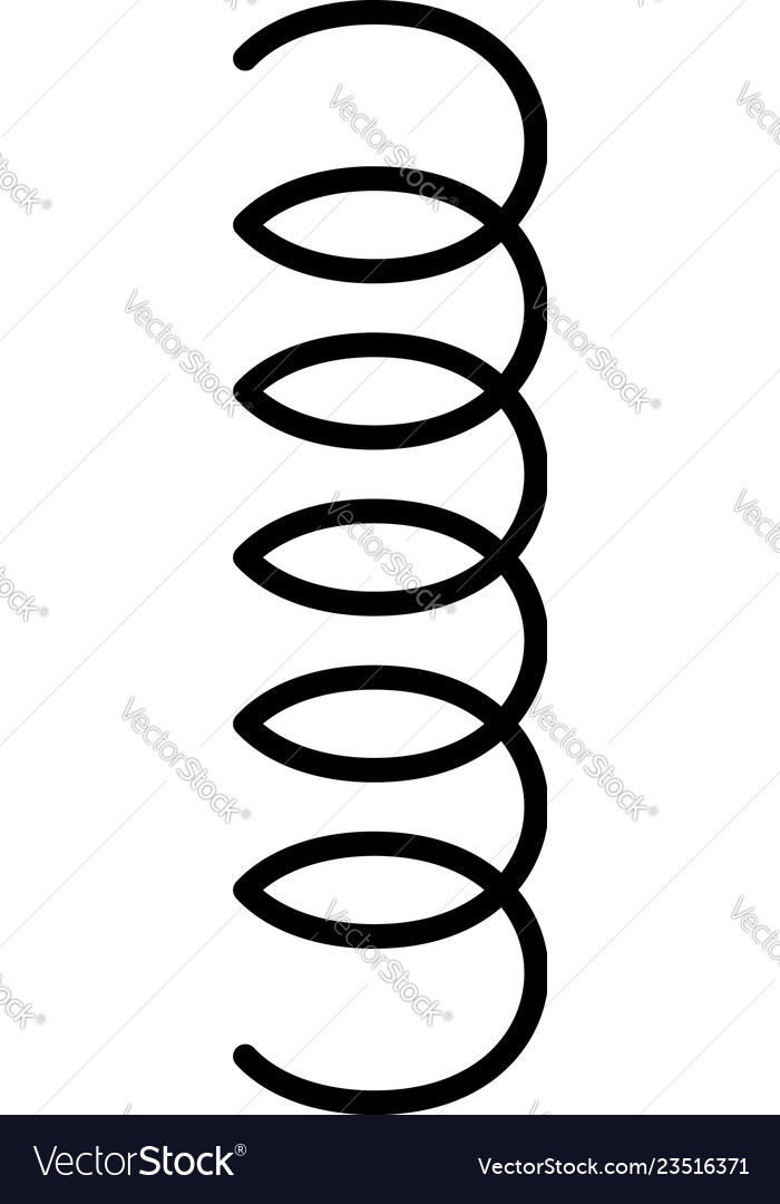 Spiral coil icon outline style Royalty Free Vector Image