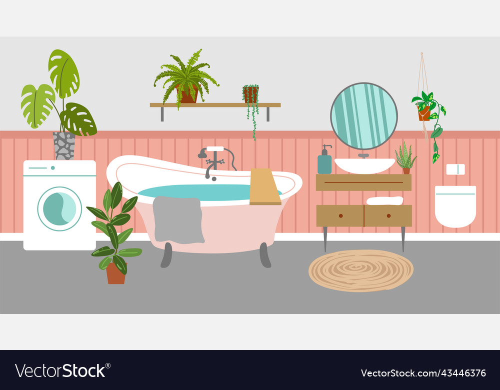 Bathroom interior Royalty Free Vector Image - VectorStock