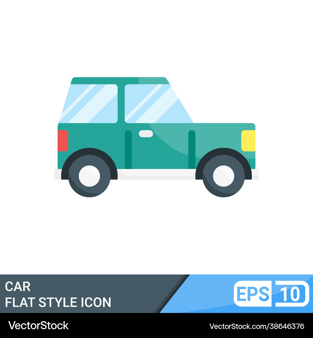 Car icon flat style Royalty Free Vector Image - VectorStock