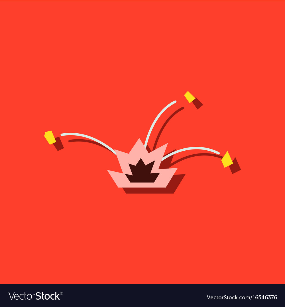 Flat icon design collection explosion and shards