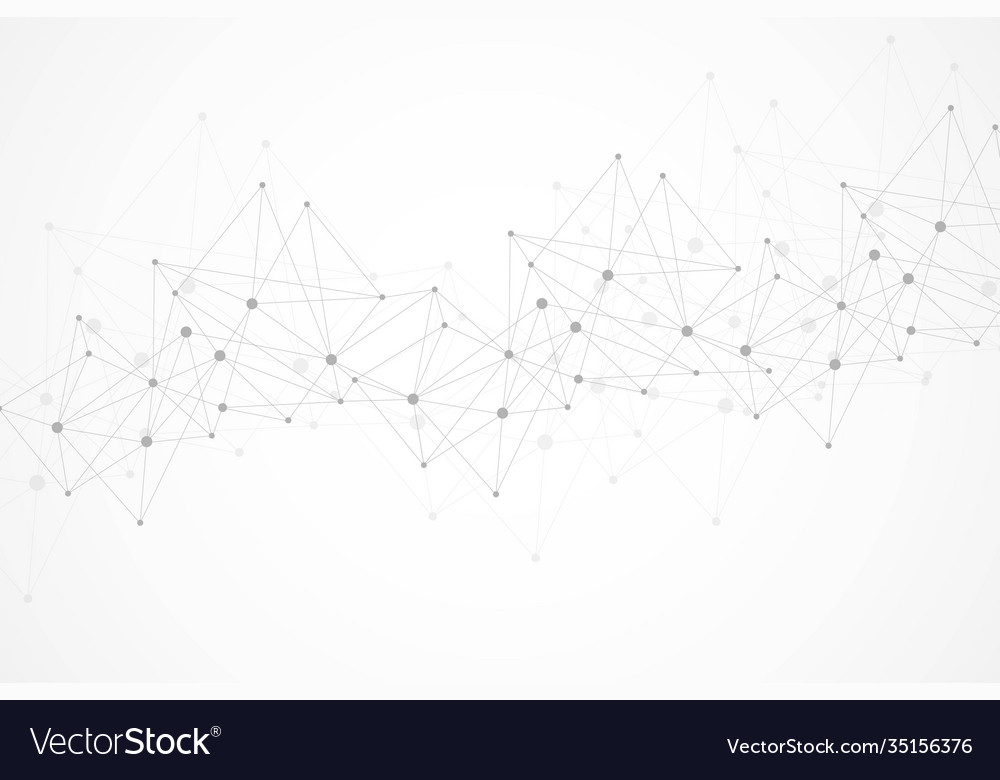 Geometric abstract background with connected line vector image Geometric abstract background with connected line