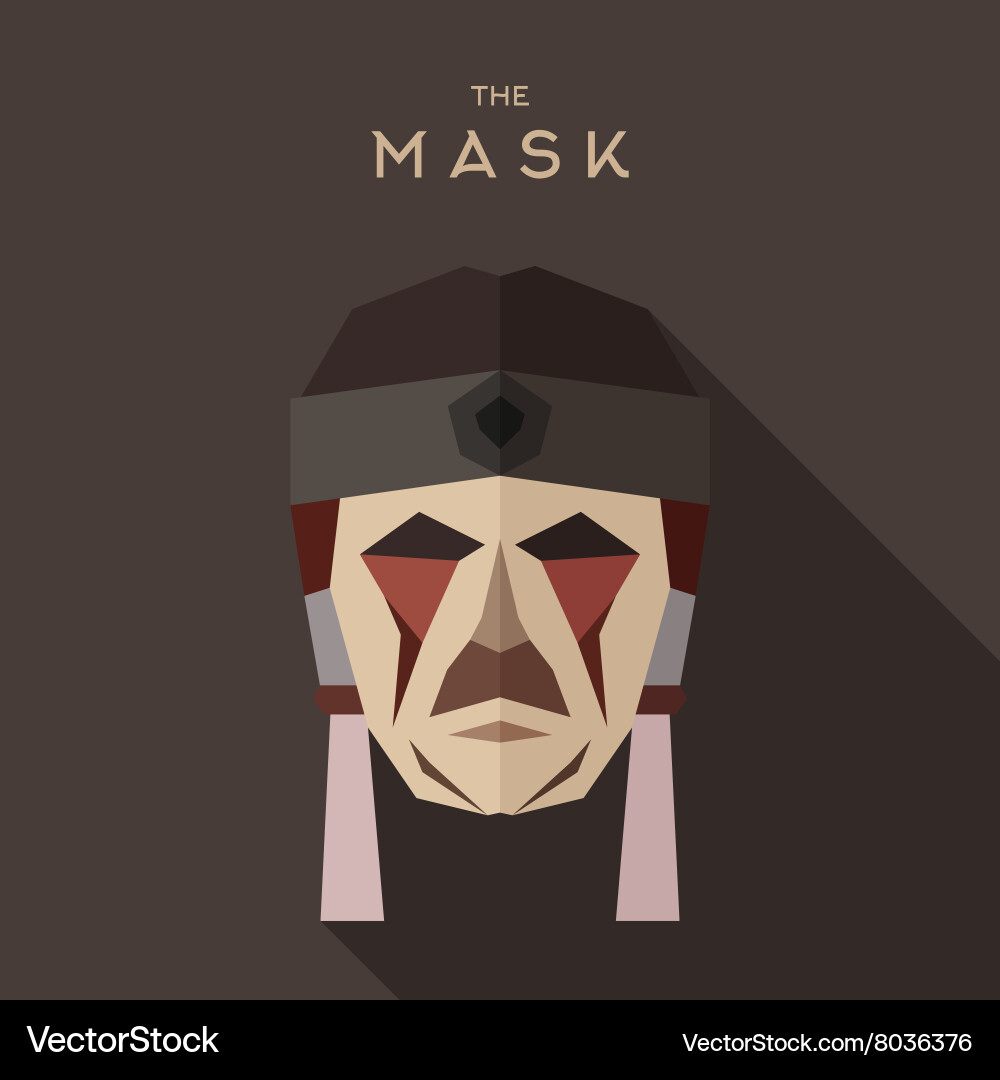 Mask goodies flat style abstraction Royalty Free Vector