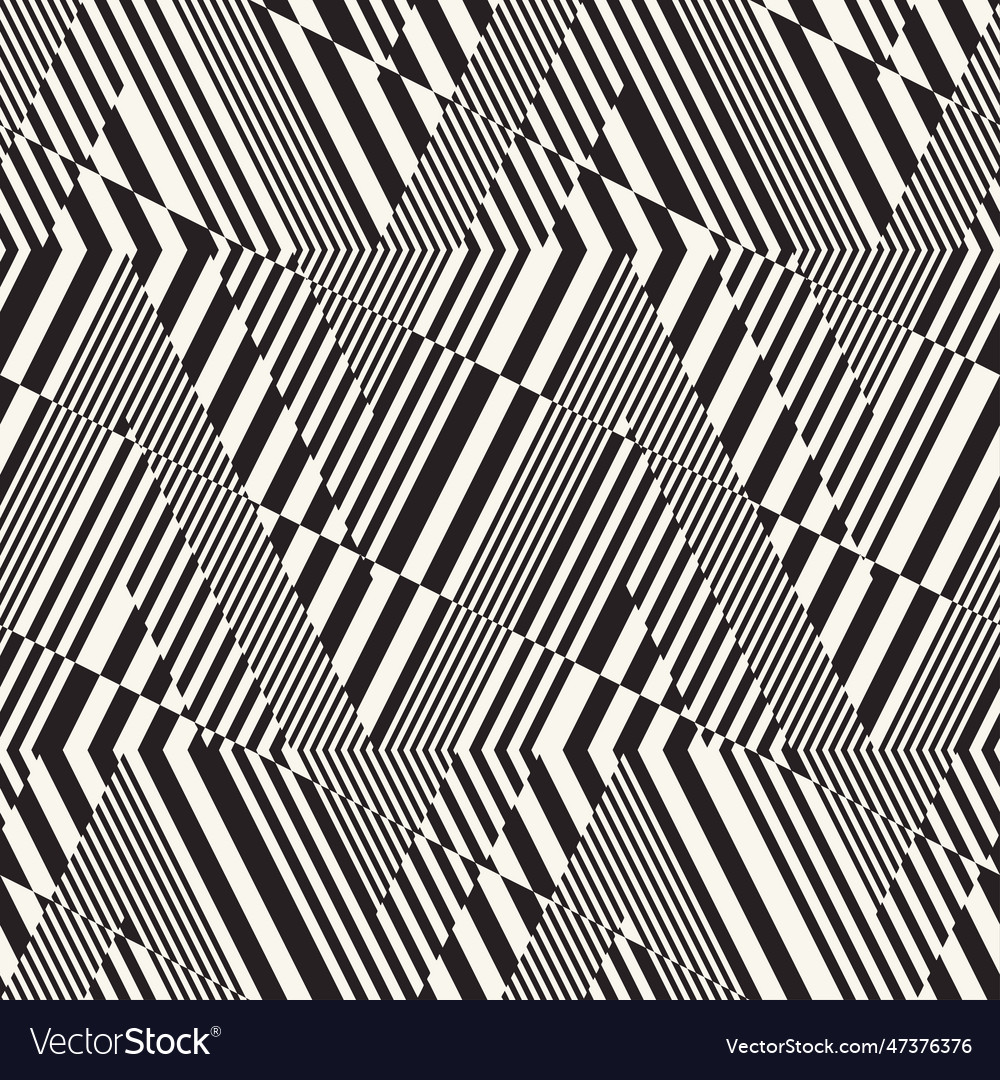 Monochrome glitch effect textured zigzag pattern