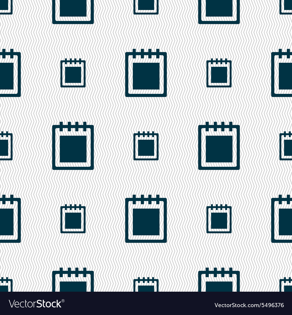 Notepad icon sign seamless pattern with geometric