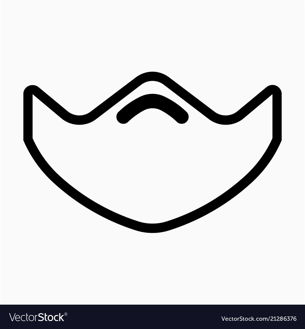 Outline beautiful mask icon Royalty Free Vector Image