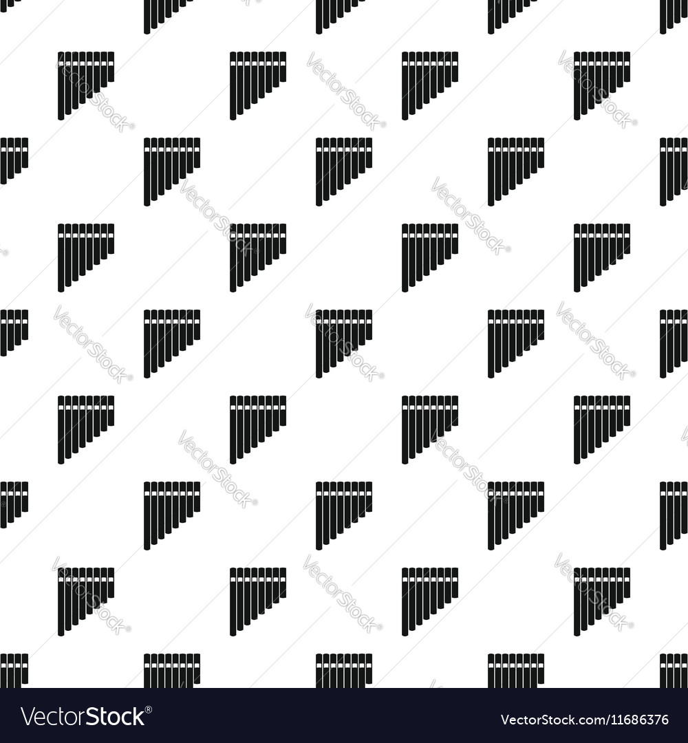 Pan flute pattern simple style Royalty Free Vector Image