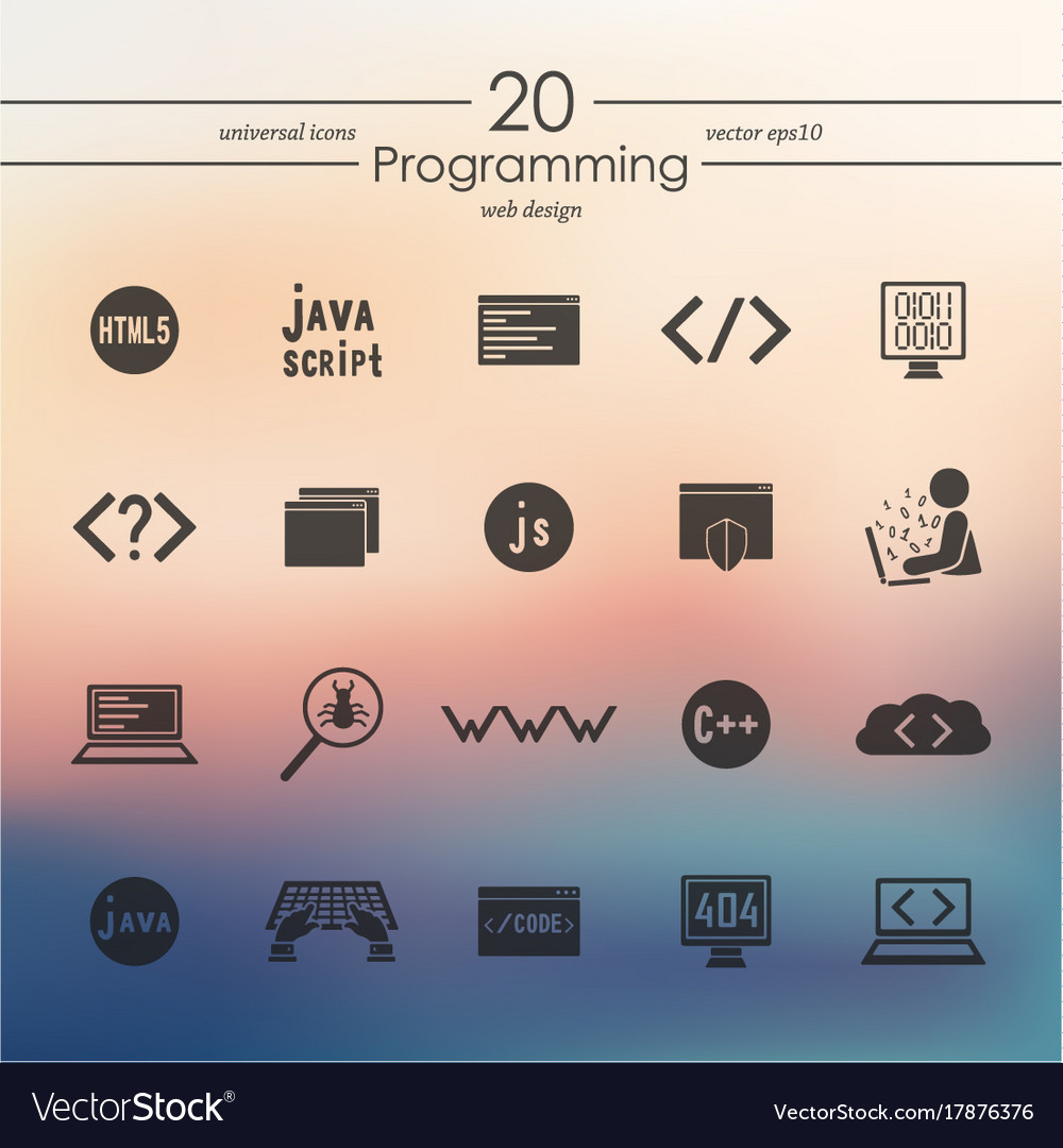 Set of programming icons