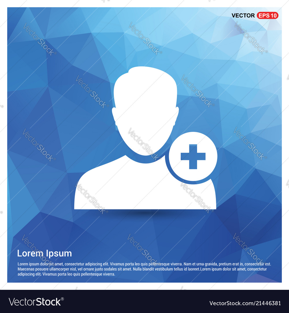Add user icon vector image Add user icon
