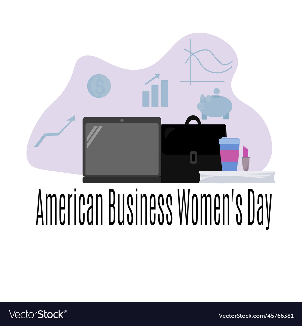 American business womens day idea for a poster Vector Image