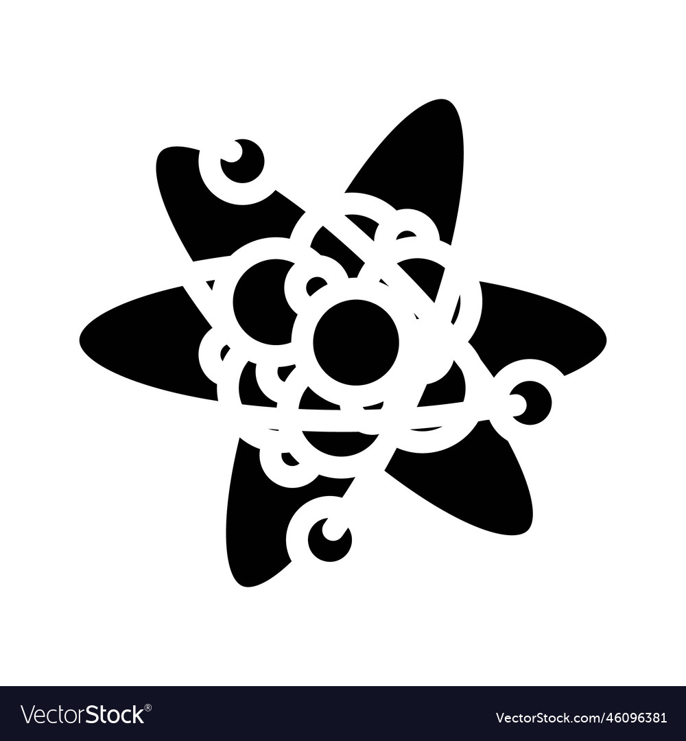 Atom molecular structure glyph icon