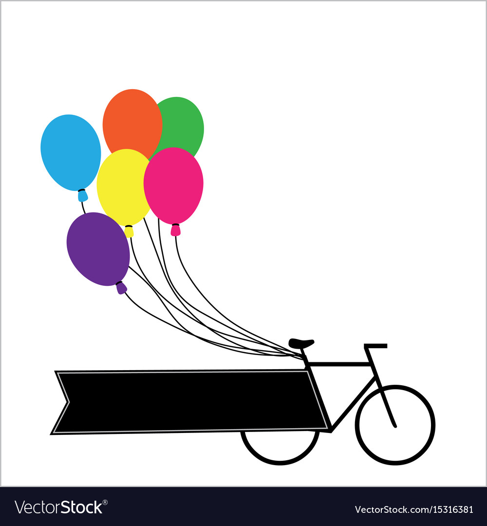 Download Bicycle With Balloons Royalty Free Vector Image