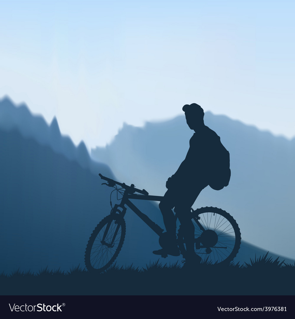 Cyclist in the mountains