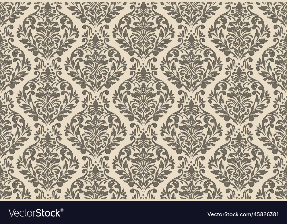 Damask Floral Pattern Element