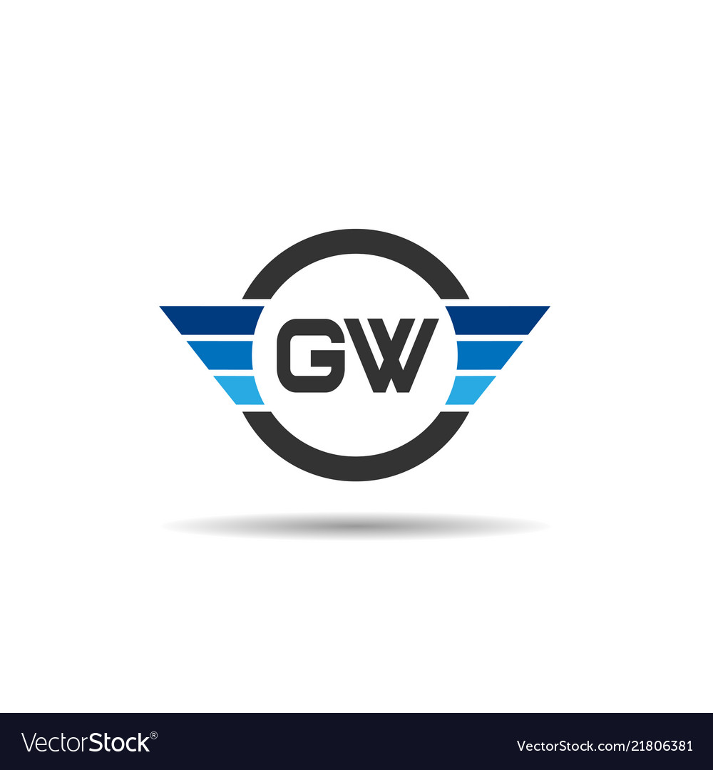 Original Buchstaben gw Logo Vorlage Design