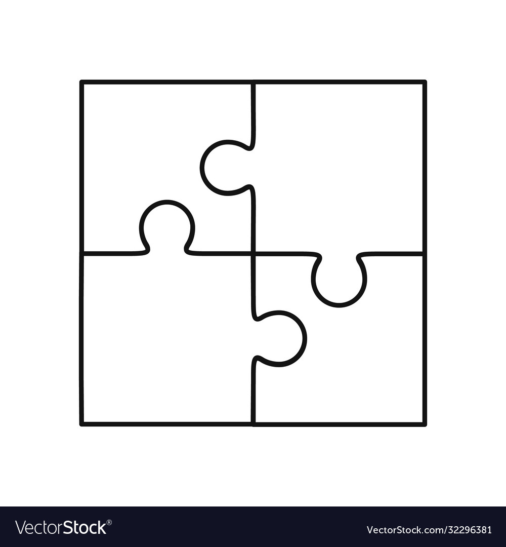 Puzzle vier Stück