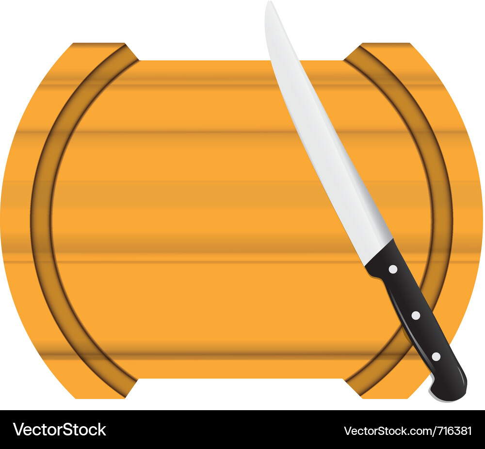 Kitchen board knife Royalty Free Vector Image - VectorStock