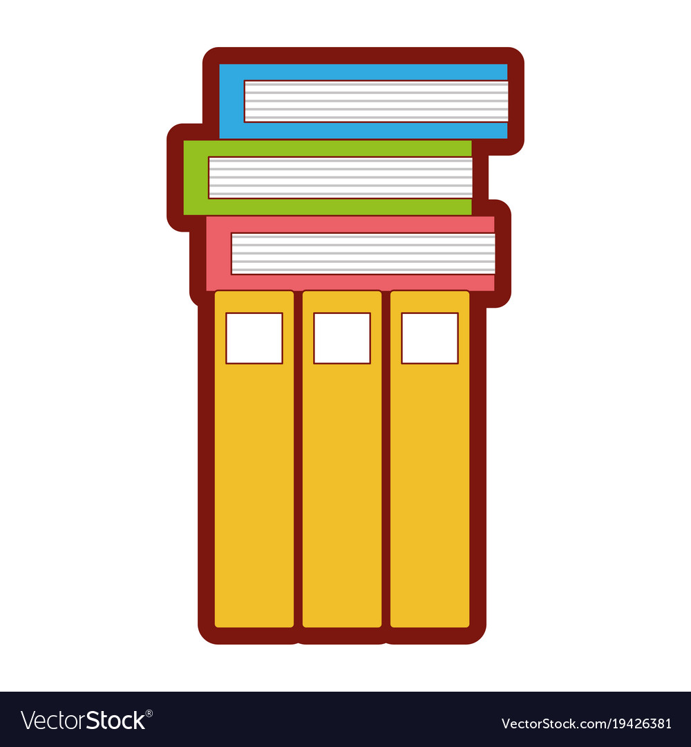 Line color education books object to learn