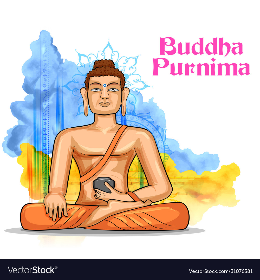 Lord buddha in meditation for buddhist festival