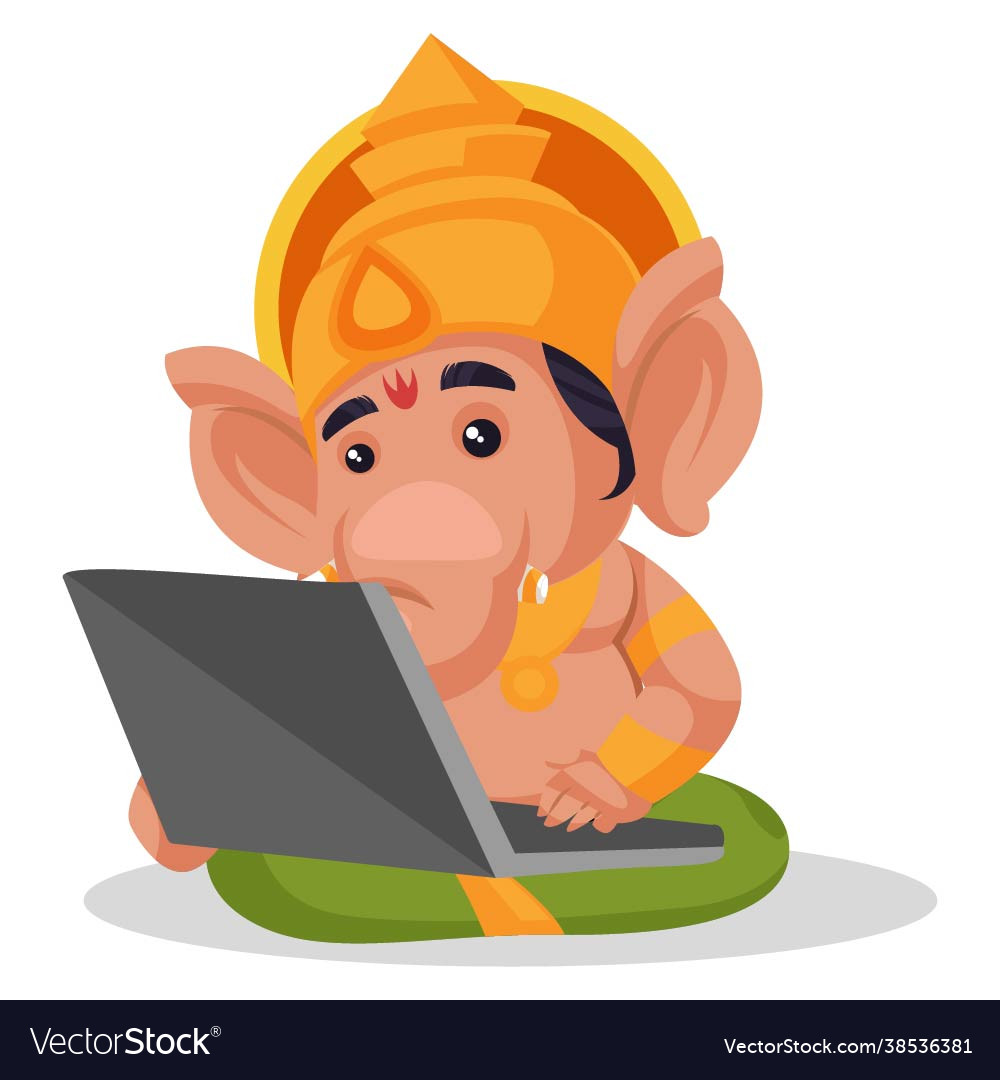 Lord ganesha cartoon character Royalty Free Vector Image Lord ganesha cartoon character Royalty Free Vector Image