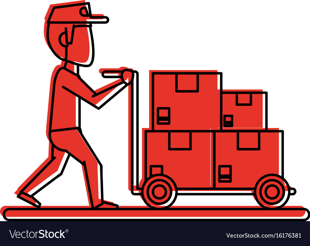 Mailman with package icon image