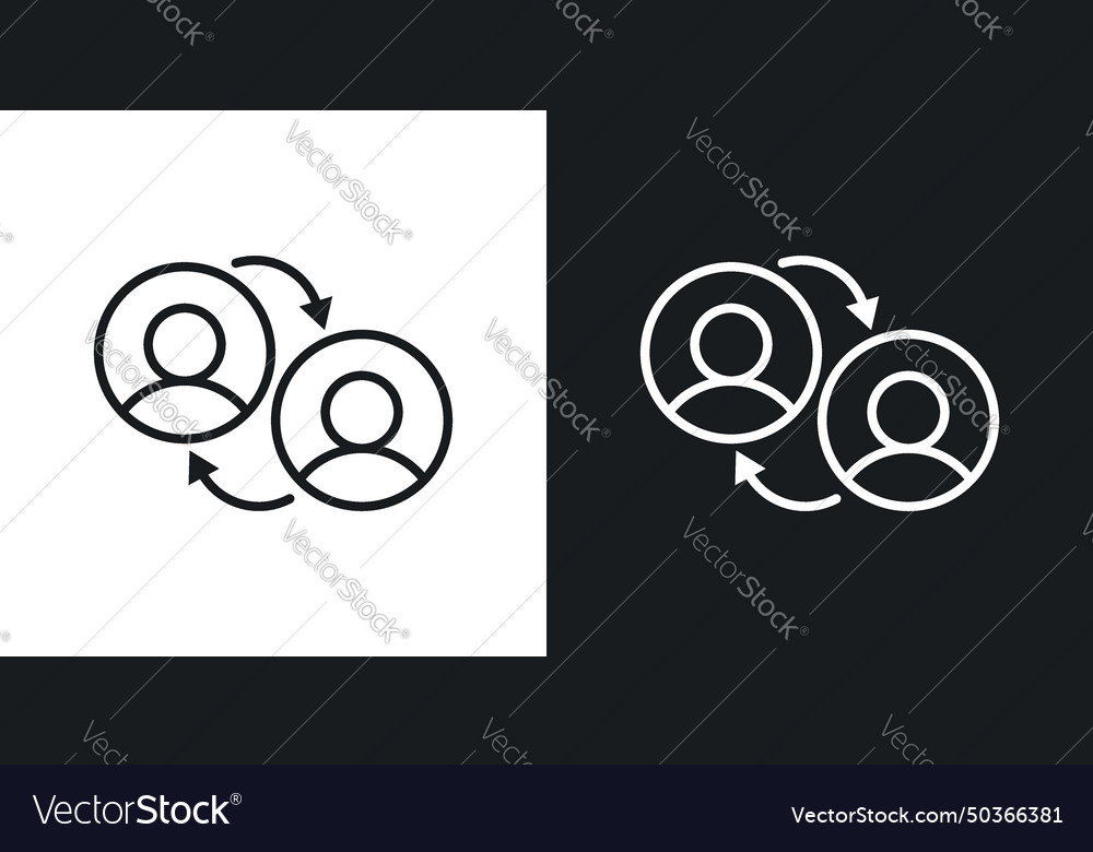 Partner program icon set affiliate channel Vector Image