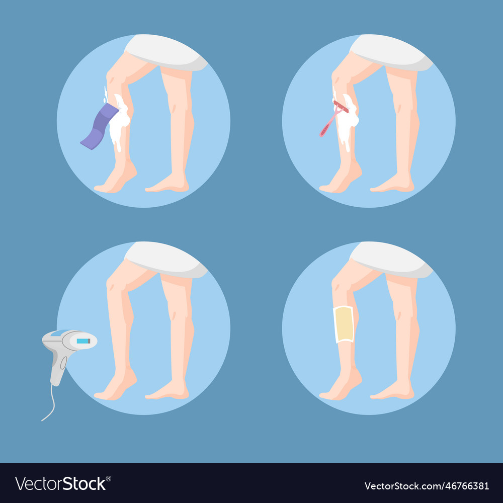 Set of round shapes with legs and various methods